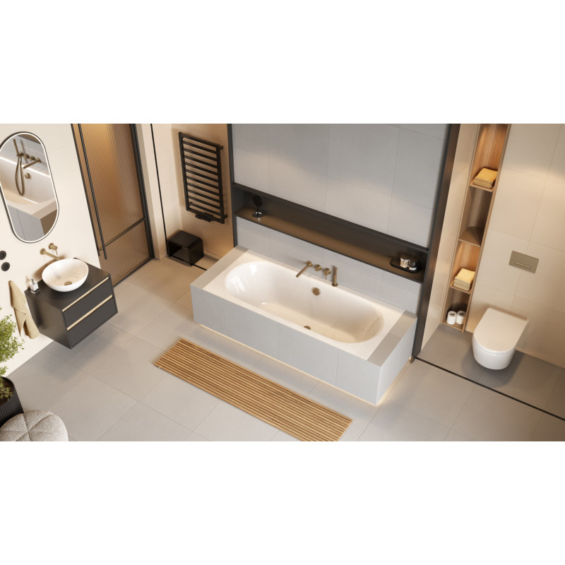 Excellent Brego grzejnik łazienkowy 91x50 cm  czarny mat