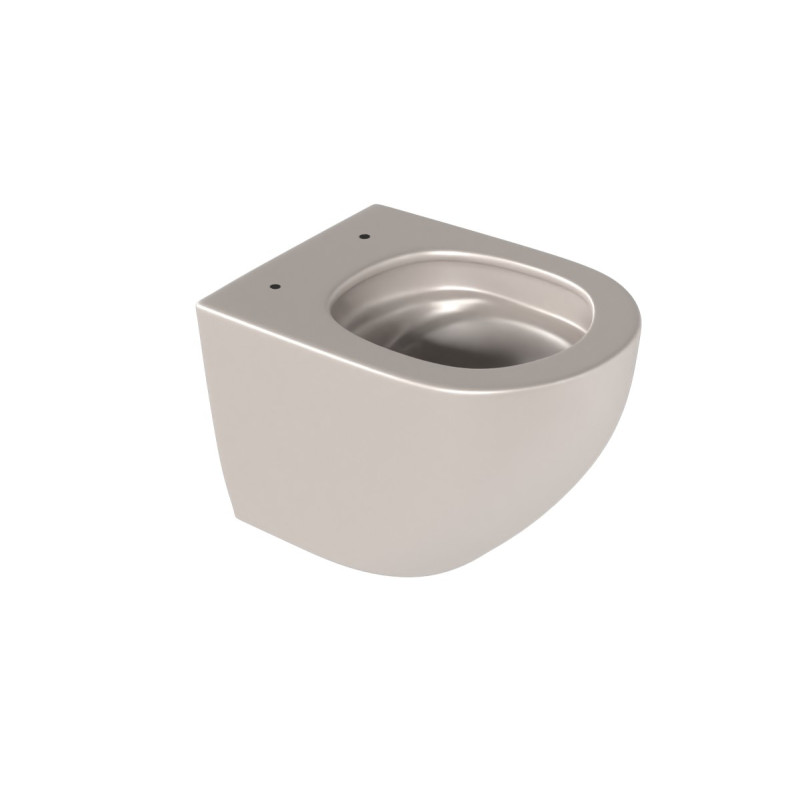 Luqa miska WC 48 cm wisząca bezrantowa, z system spłukiwania Spin 360, cappucino mat