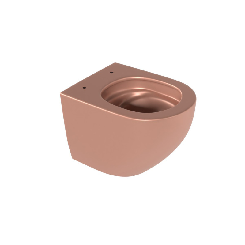 Luqa miska WC 48 cm wisząca bezrantowa, z system spłukiwania Spin 360, terracotta mat