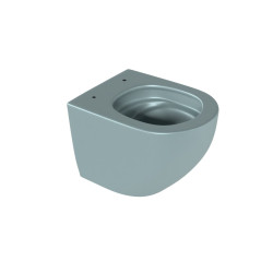 Luqa miska WC 48 cm wisząca bezrantowa, z system spłukiwania Spin 360, mint blue mat