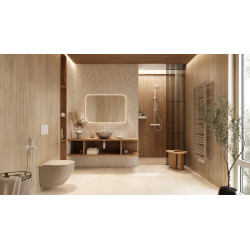 Lumiro lustro łazienkowe 100x70 cm prostokątne, oświetlenie LED mata grzewcza, rama akrylowa