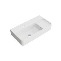 Ness umywalka wisząca/nablatowa 60x31 cm prostokątna z otworem na baterię,biały połysk