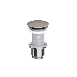 Design Korek klik-klak umywalkowo bidetowy, korpus chrom, pokrywa ceramiczna cappucino mat