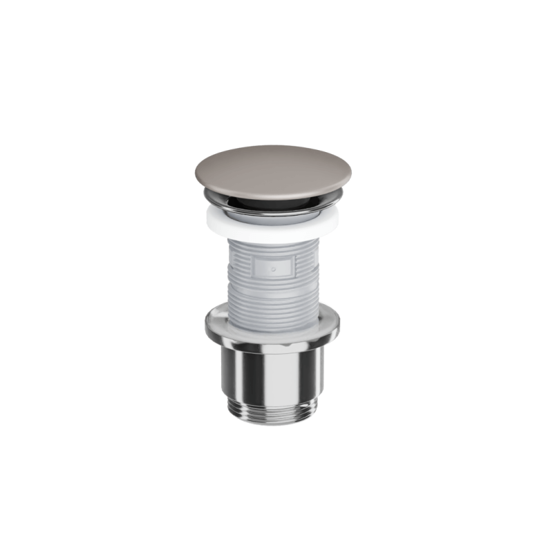 Design Korek klik-klak umywalkowo bidetowy, korpus chrom, pokrywa ceramiczna cappucino mat