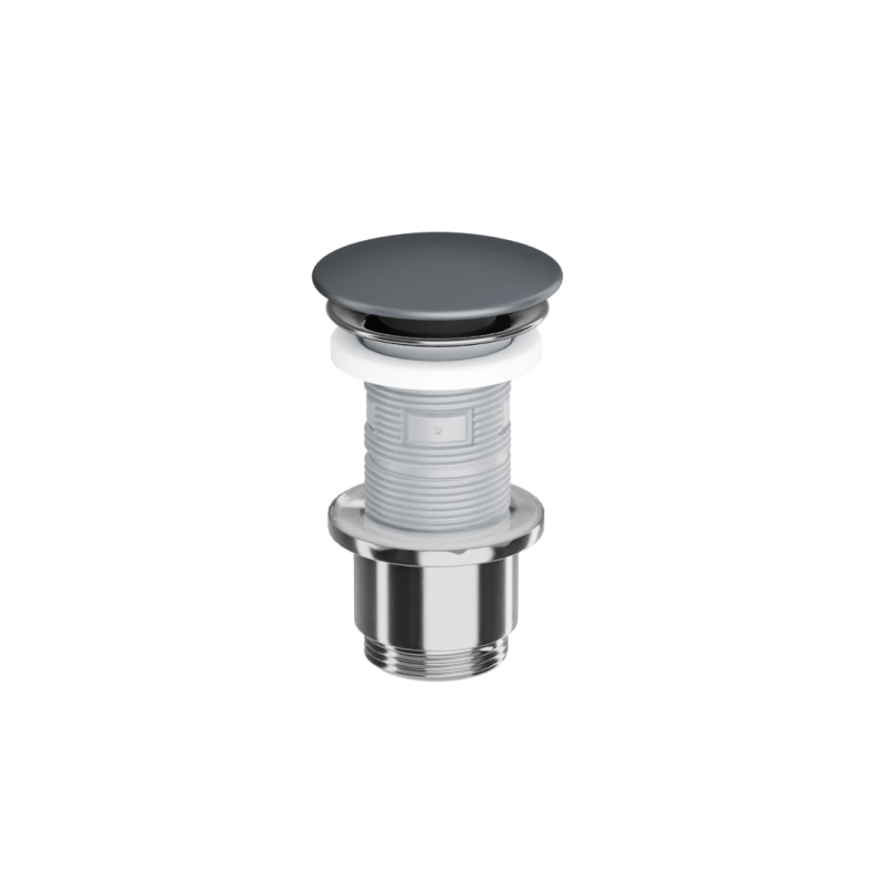 Design Korek klik-klak umywalkowo bidetowy, korpus chrom, pokrywa ceramiczna grafit mat