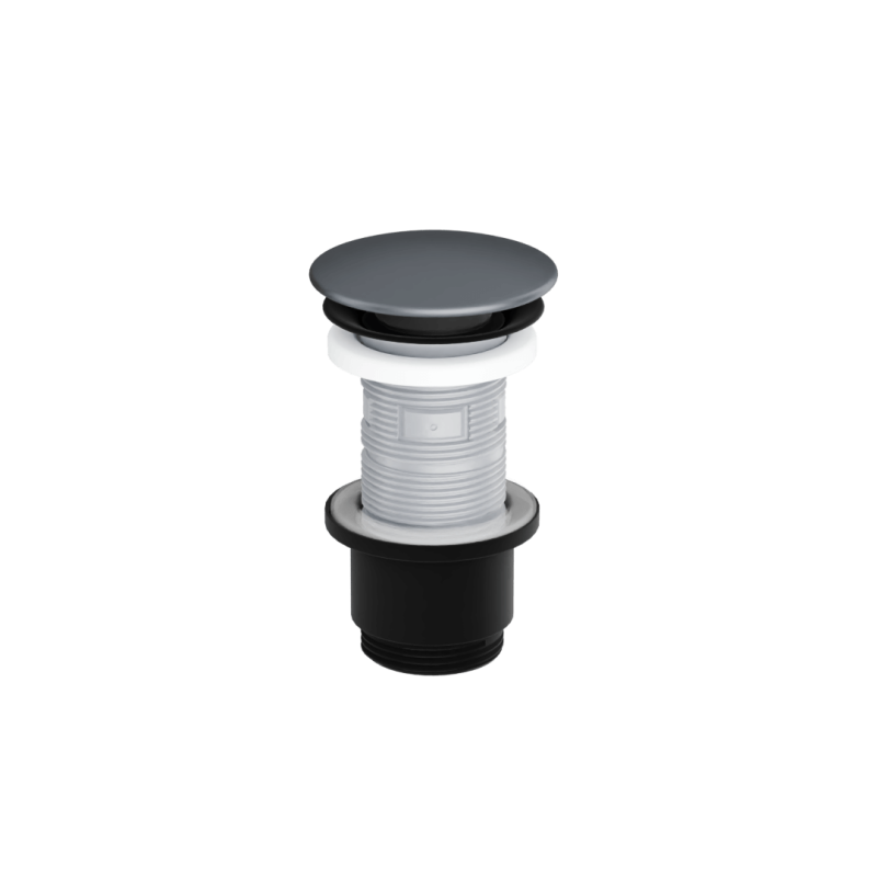 Design Korek klik-klak umywalkowo bidetowy, korpus czarny mat, pokrywa ceramiczna grafit mat