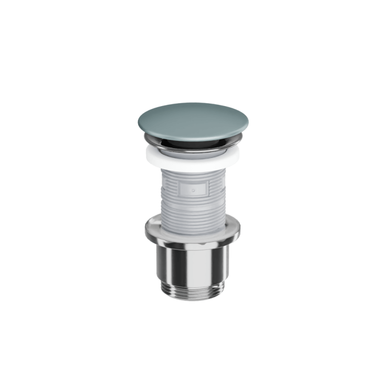 Design Korek klik-klak umywalkowo bidetowy, korpus chrom, pokrywa ceramiczna mint blue mat