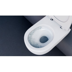 Doto D 54 Spin 360 miska WC 54 cm wisząca, bezrantowa z deską wolnoopadającą, biały połysk