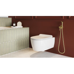 Doto D 54 Spin 360 miska WC 54 cm wisząca, bezrantowa z deską wolnoopadającą, biały połysk