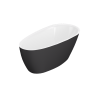 Olia 2.0 Wanna wolnostojąca 160 x 75 biały połysk/czarny mat