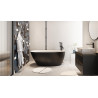 Olia 2.0 Wanna wolnostojąca 160 x 75 biały połysk/czarny mat
