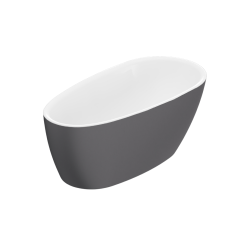 Olia 2.0 Wanna wolnostojąca 160 x 75 biały połysk/szary mat
