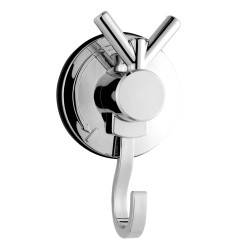 Stylowy Wieszak na Ścianę z Przyssawką - Chromowany Błysk dla Twojej Łazienki