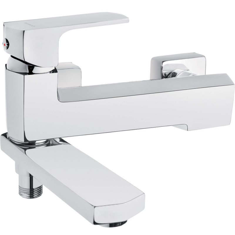 Elegancka Bateria Wannowa Jednouchwytowa z Chromowaną Składaną Wylewką