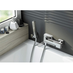 Elegancka Bateria Wannowa Jednouchwytowa z Chromowaną Składaną Wylewką