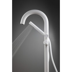 Deante Silia bateria wannowa wolnostojąca bianco