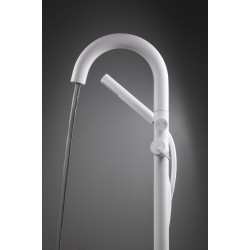 Wolnostojąca bateria wannowa alabaster z zestawem prysznicowym, styl i funkcjonalność w jednym!