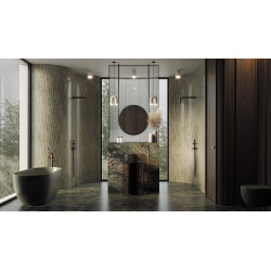 Deante Silia bateria wannowa wolnostojąca brąz szczotkowany