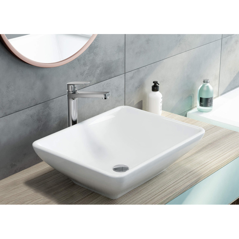 Elegancka Umywalka Ceramiczna Nablatowa 49x39 cm - Styl i Funkcjonalność w Jedynej Formie!