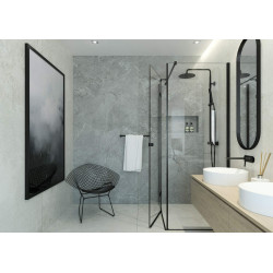 Exklusiva - Elegancka Kabina Prysznicowa 80x100 z Systemem Cichego Zamknięcia i Active Cover