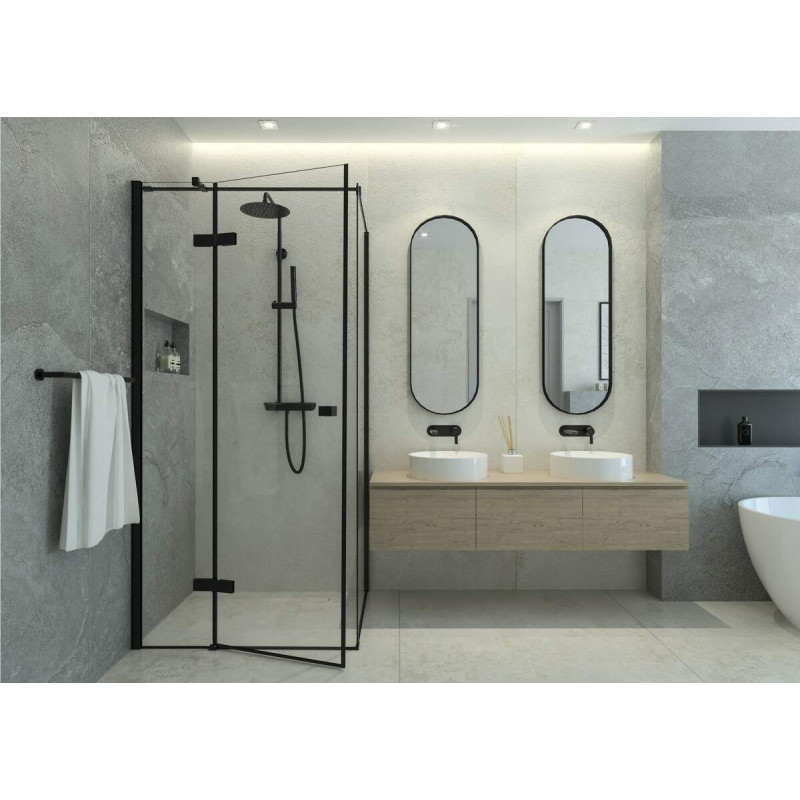 Exklusiva - Elegancka Kabina Prysznicowa 80x100 z Systemem Cichego Zamknięcia i Active Cover