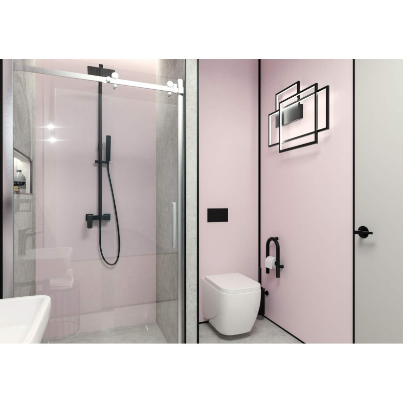 Eleganckie Drzwi Prysznicowe 100 cm - Przesuwne, Chromowane, Szkło Hartowane 8mm