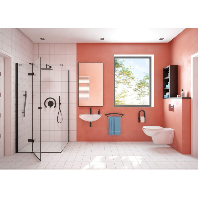 Exklusiva - Elegancka Kabina Prysznicowa 80x100 z Systemem Cichego Zamknięcia i Active Cover