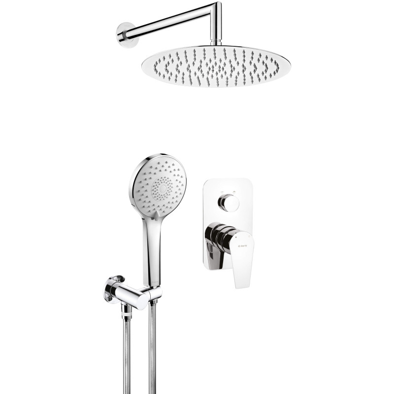 Luksusowy Zestaw Prysznicowy Solano - Kompletny Komfort Podtynkowy z Chromowanym Wykończeniem