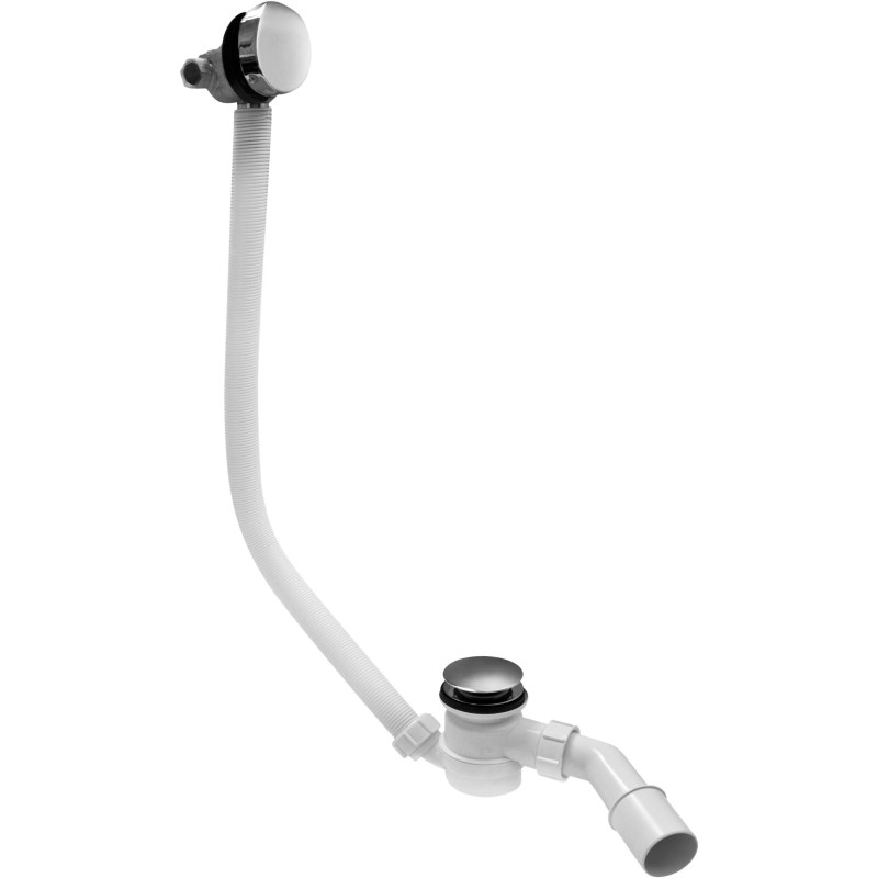 Syfon wannowy z funkcją kaskadowego napełniania - Click-Clack, Easy Clean, chromowany