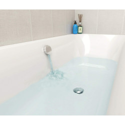 Syfon wannowy z funkcją kaskadowego napełniania - Click-Clack, Easy Clean, chromowany