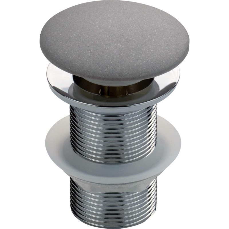 Klik-Klakowy Korek Umywalkowy - Szary Metalik Bez Przelewu, Nowoczesny Design