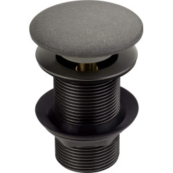 Granitowy korek click-clack do umywalki, antracytowy elegancki design, 1 1/4'', bez przelewu