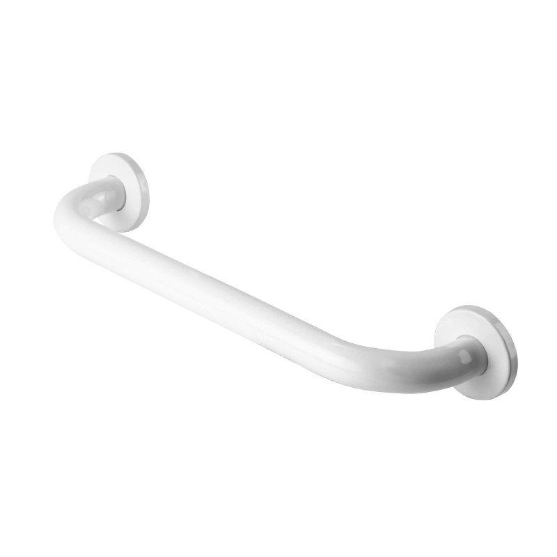 Mocny uchwyt ścienny z białym połyskiem - maksymalny udźwig 150 kg, dł. 45 cm