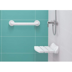 Mocny uchwyt ścienny z białym połyskiem - maksymalny udźwig 150 kg, dł. 45 cm