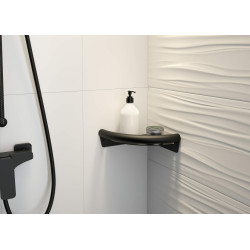 Półka Narożna Łazienkowa Nero - Wytrzymałość i Styl w Twojej Łazience