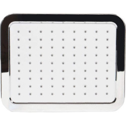 Stylowa Głowica Prysznicowa Chromowana - Prostokąt 22x17.5 cm, Elegancja i Jakość ABS