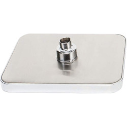 Stylowa Głowica Prysznicowa Chromowana - Prostokąt 22x17.5 cm, Elegancja i Jakość ABS