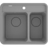 Granitowy Zlewozmywak Metalik 1.5 Komory, Wpuszczany/Podblatowy, Odwracalny - Wysoka Jakość!