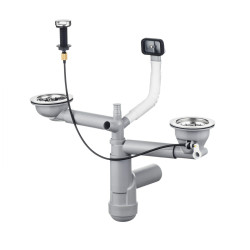 Syfon Teleskopowy Deante Space-Saver do Zlewozmywaka 1.5-2 Komory, Stalowy, Praktyczne Rozwiązanie