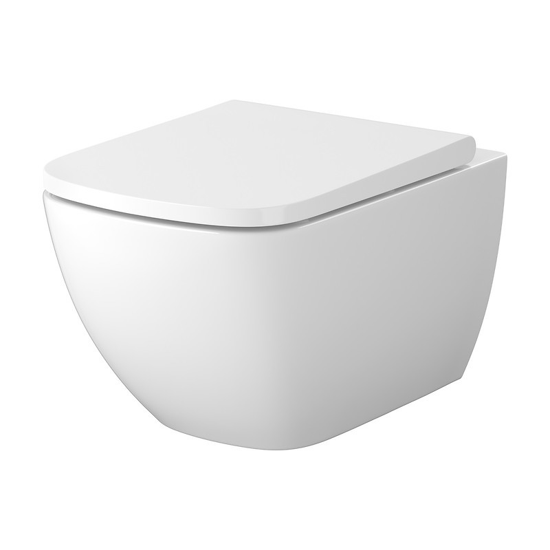 Nowoczesna Miska WC Cersanit Zen Pro Square z Deską Wolnoopadającą Slim