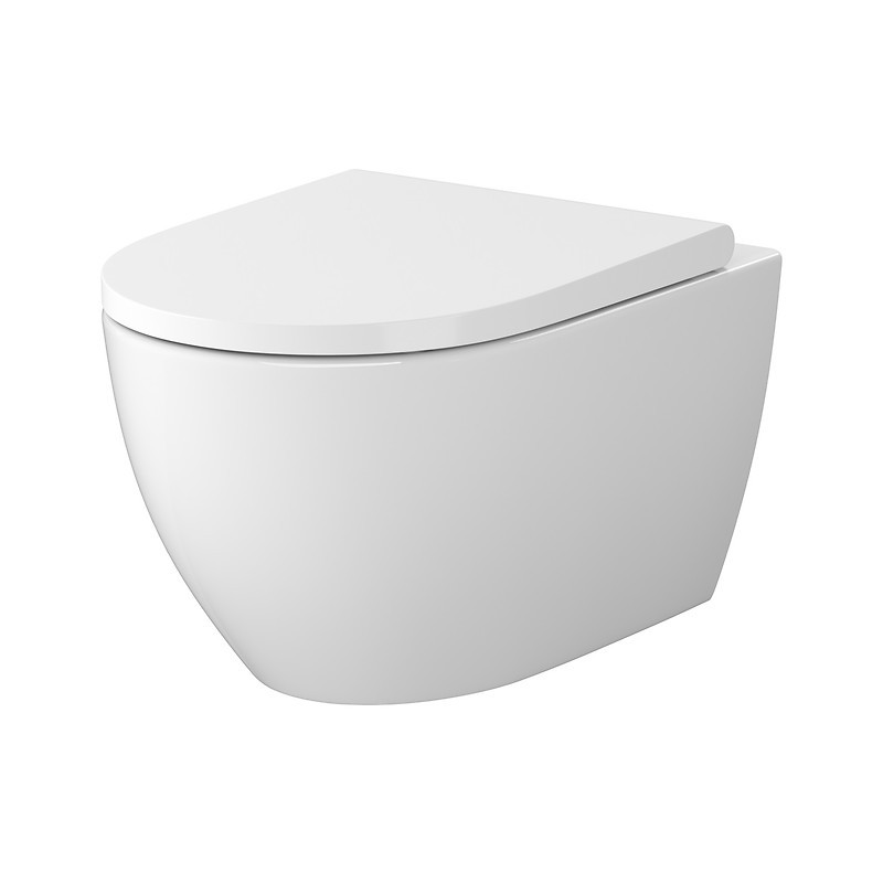CERSANIT ZEN PRO: Elegancka wisząca miska WC wirowa z deską SLIM wolnoopadającą