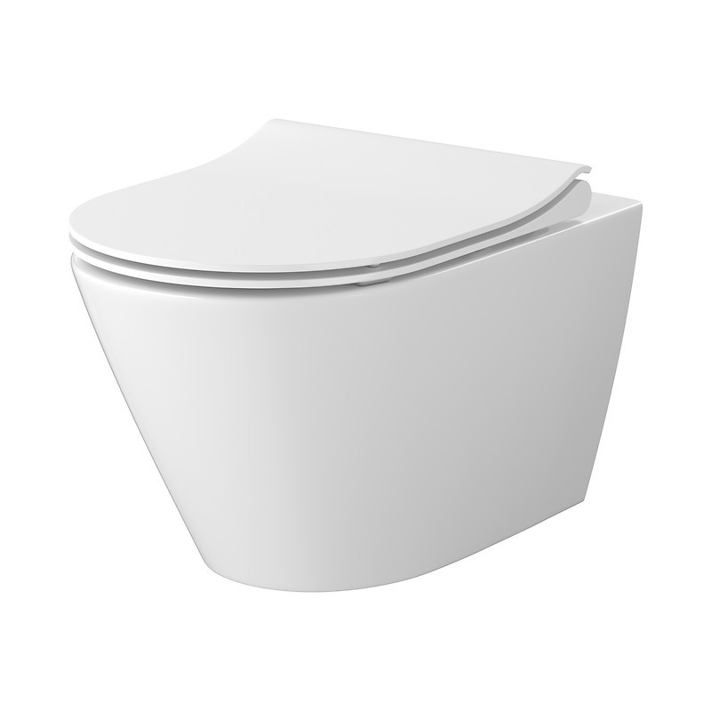 Elegancka Miska WC Cersanit City Pro Oval z Wirowym Spłukiwaniem i Deską Slim