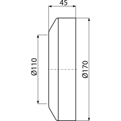 WC rozeta mała DN110