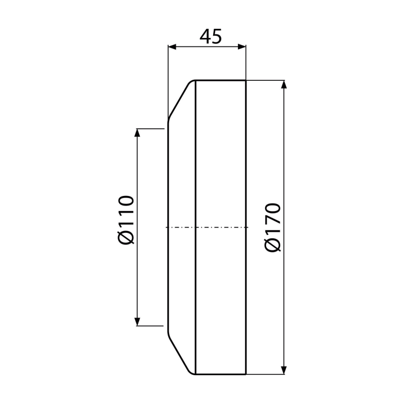 WC rozeta mała DN110