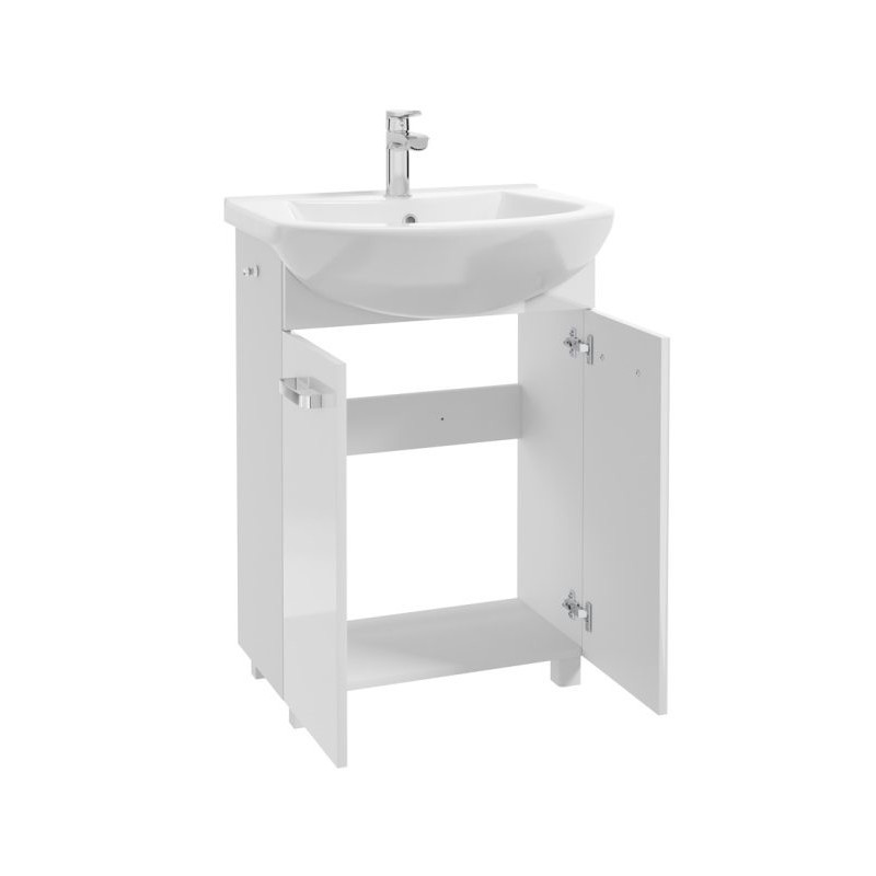 Lśniąca Szafka Łazienkowa NEVADA D60 z Umywalką - Elegancja i Styl dla Twojej Łazienki!