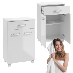 Szafka z blatem NEVADA B50 - Biały Połysk, Elegancja i Funkcjonalność dla Twojej Kuchni