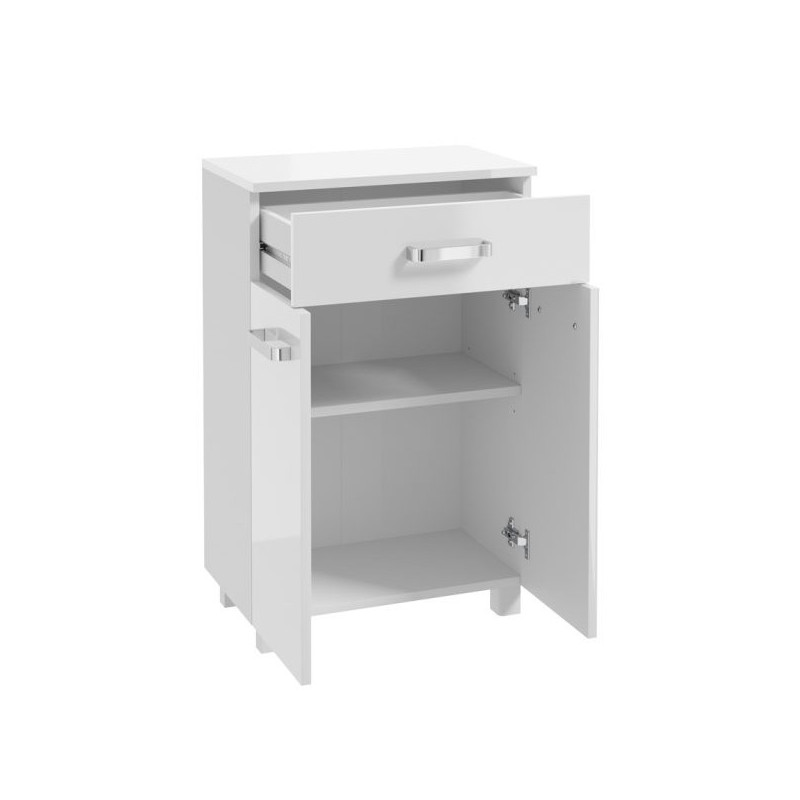 Szafka z blatem NEVADA B50 - Biały Połysk, Elegancja i Funkcjonalność dla Twojej Kuchni