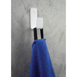 Stylowy Haczyk Łazienkowy Bianco Mat ze Stali - Kompaktowy, Wytrzymały i Elegancki