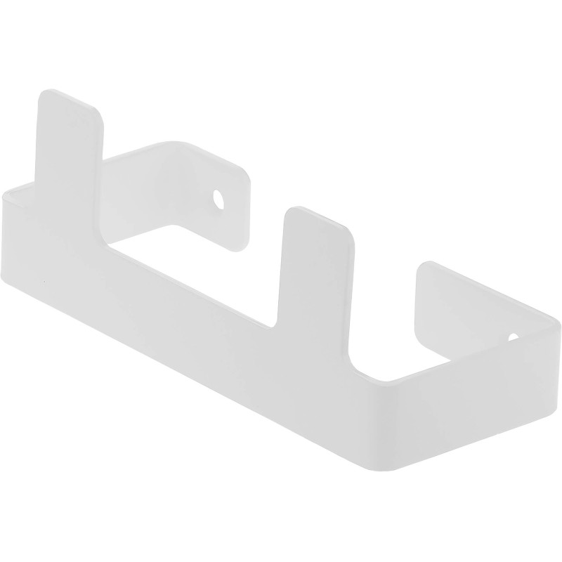 Podwójny Haczyk Łazienkowy Biały, Stalowy, Matowy z Zestawem Montażowym