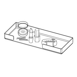 Elegancka Taca Łazienkowa Bianco Matowa Stal - Wielofunkcyjna Podstawka 52cm